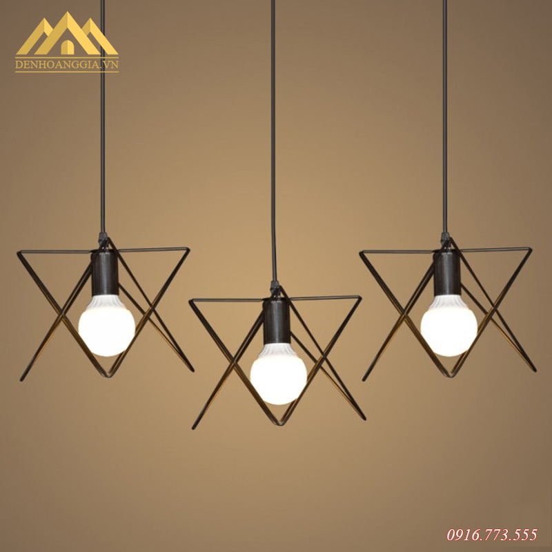 Đèn thả trần hình tam giác đan xen Rolux-TH016