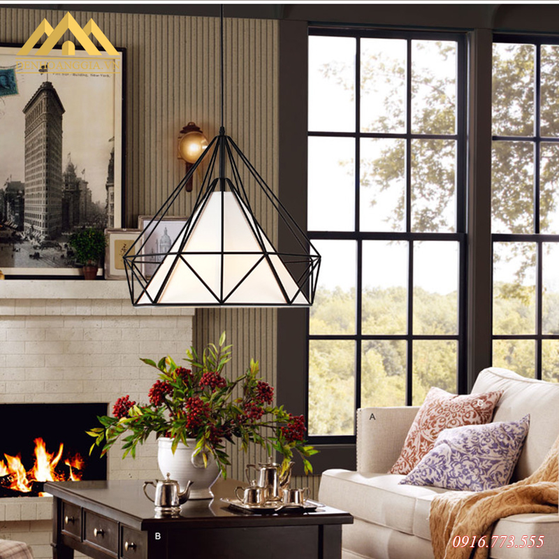 Đèn thả trần kim cương Rolux-TH007