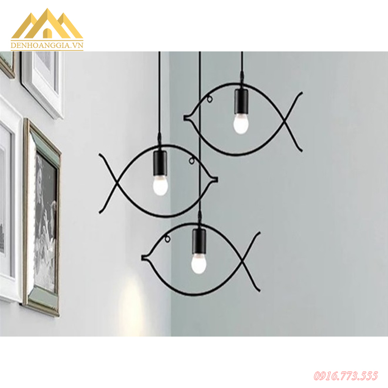 Đèn thả trần nghệ thuật hình cá Rolux-TH4130-MC