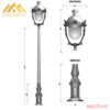 Cấu tạo cột đèn trụ sân vườn HGA-DC05B