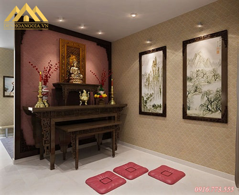 Lắp đặt đèn led âm trần cho không gian phòng thờ
