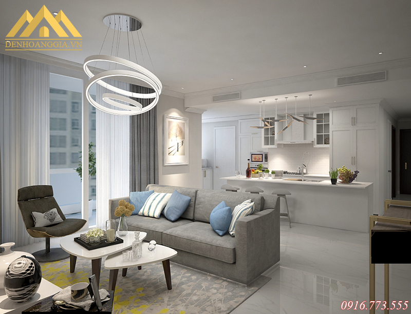 Sử dụng đèn led thả trần tạo điểm nhấn cho không gian phòng bếp Sử dụng đèn led thả trần tạo điểm nhấn cho không gian phòng bếp