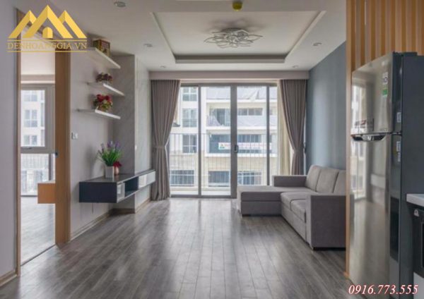 Không gian hiện đại với đèn mâm mica led