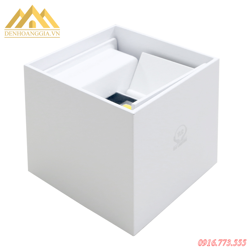 Đèn tường led hình vuông cao cấp 6w vỏ trắng TLC