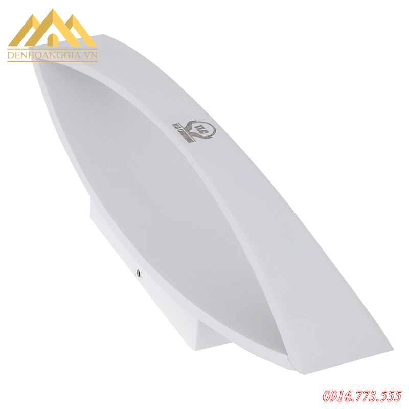 Đèn tường led hình bầu dục cao cấp 6w vỏ trắng TT-ĐTT-BDTT-06W