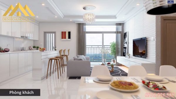 Bó trí hệ thống đèn led chiếu sáng cho phòng khách hài hòa, sang trọng