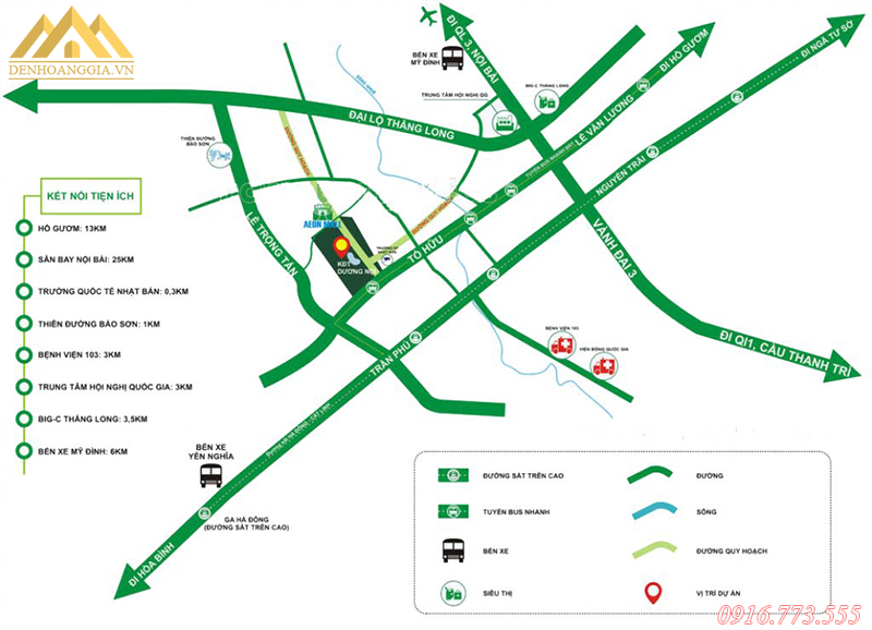 Vị trí của khu đô thị Dương Nội - Hà Đông