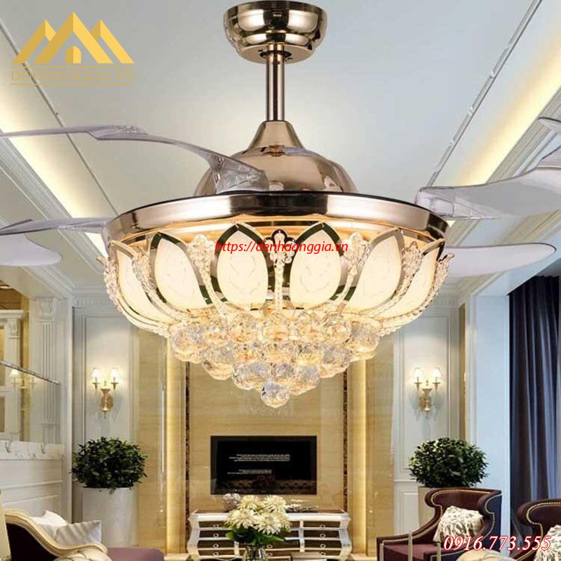 Quạt đèn trần trang trí DHG-QTD115