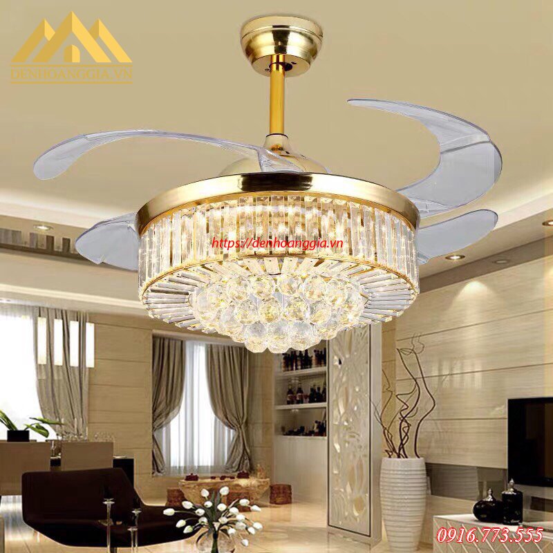 Đèn quạt trần trang trí DHG-QTD9010