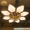 Đèn mâm Led mica 3 màu DHG-MMC27/8