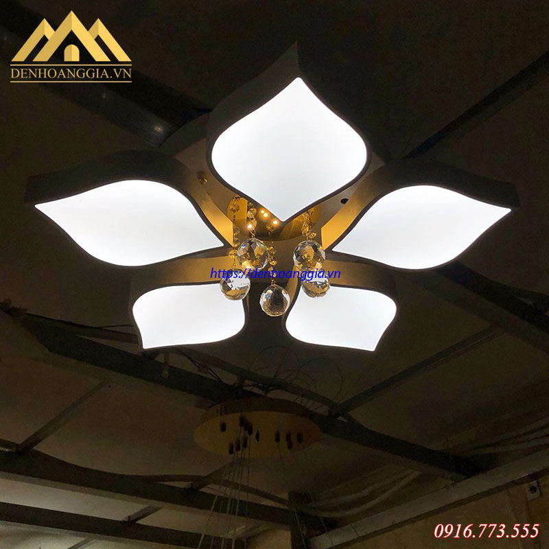 Đèn mâm Led mica 3 màu HGA-B1