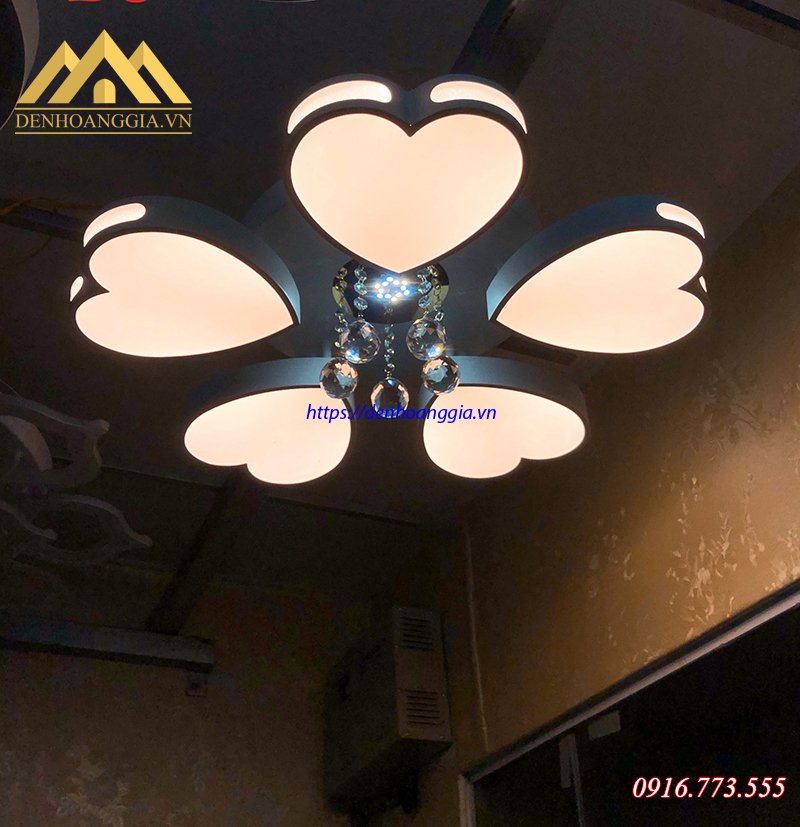 Đèn mâm Led mica 3 màu HGA-B3