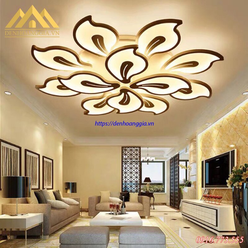 Đèn mâm Led mica 12 cánh hoa Dương Tử Kinh HGA-TT20