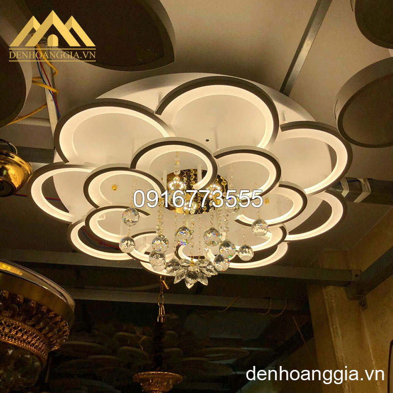 Đèn mâm Led mica 3 màu HGA-A8