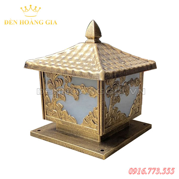 Đèn trụ cổng cổ điển cây tùng HGA-TCCD01 (Nhôm)
