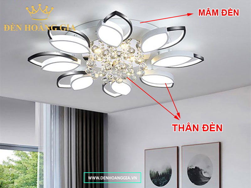 Cấu tạo đèn mâm ốp trần