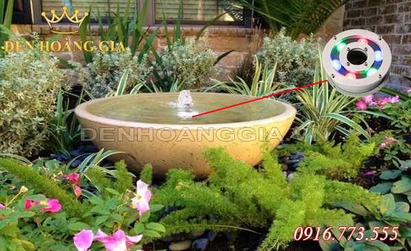 Đài phun nước mini từ chậu đá (Mẫu 2)
