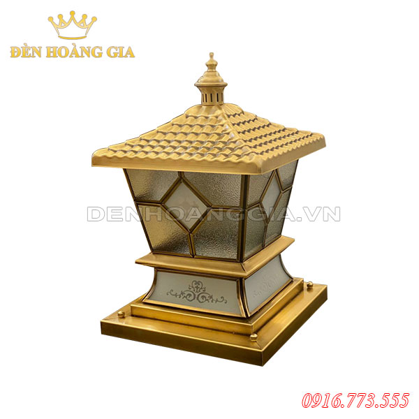 Đèn trụ cổng bằng đồng HGA-TCD19