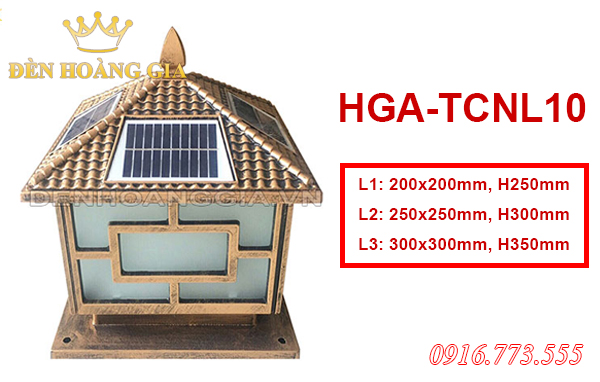Mẫu đèn trụ cột Solar HGA-TCNL10