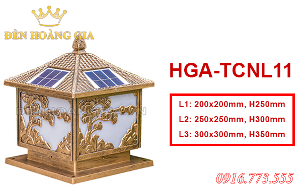 Mẫu đèn trụ cột Solar HGA-TCNL11