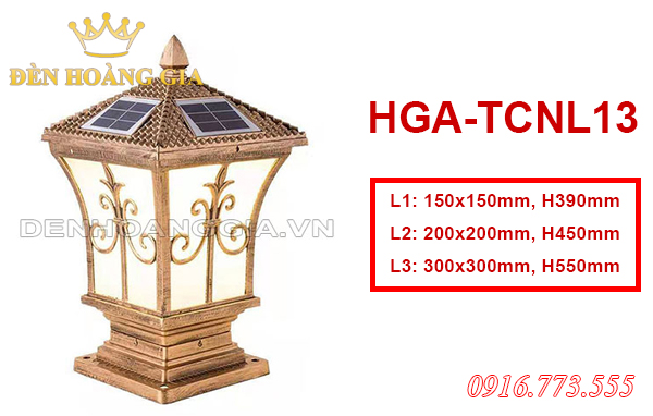 Mẫu đèn trụ cột Solar HGA-TCNL13