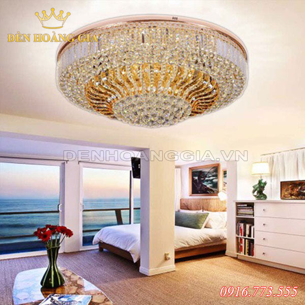 Đèn led mâm pha lê Tròn Rolux-DMPLT1102