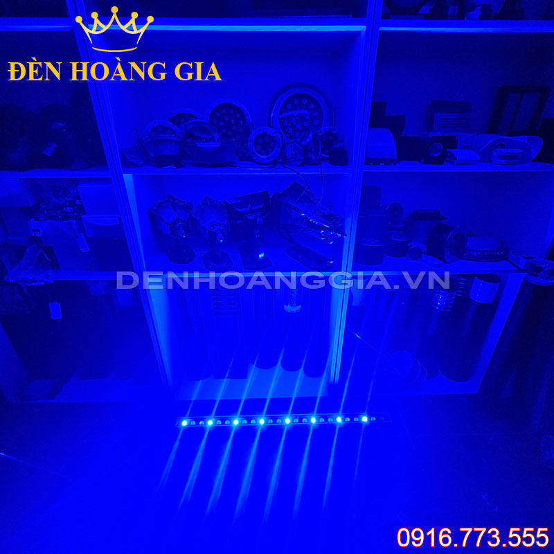 Đèn led thanh chiếu hắt ngoài trời 1m ánh sáng xanh dương - loại đổi màu RGB