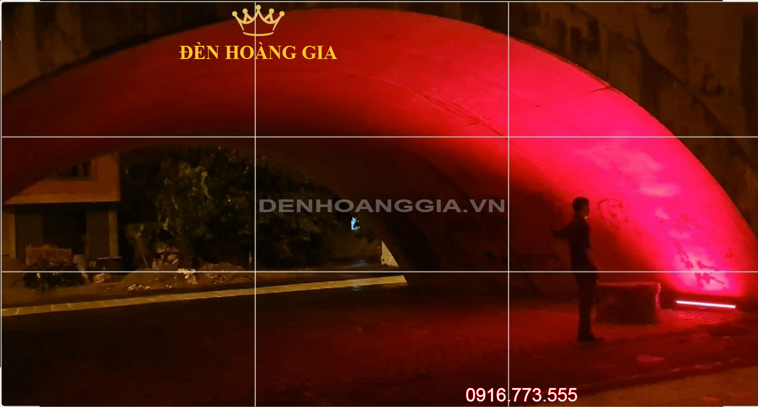 Đèn led thanh hắt chiếu vòm cầu ánh sáng đỏ