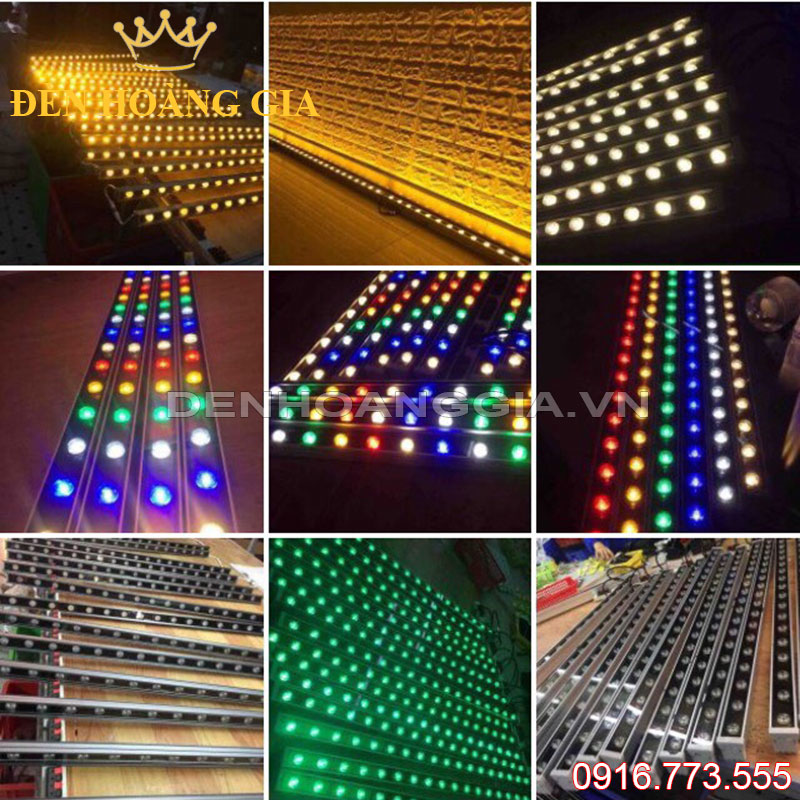 Đèn led thanh chiếu hắt tường đơn màu đổi màu