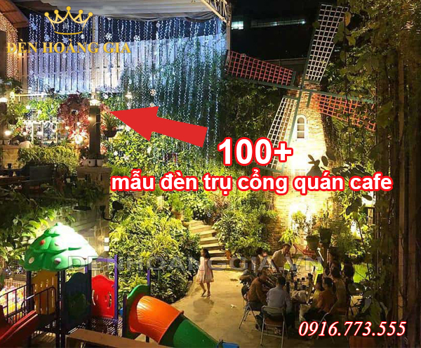 đèn trụ cổng quán cafe đẹp nhất