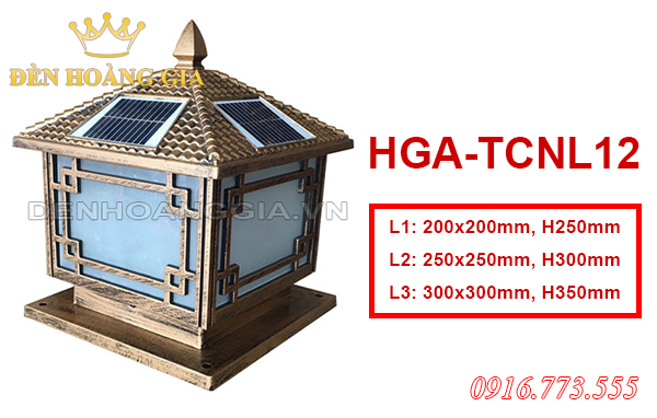 Mẫu đèn trụ cột Solar HGA-TCNL12