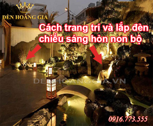 đèn chiếu sáng hòn non bộ