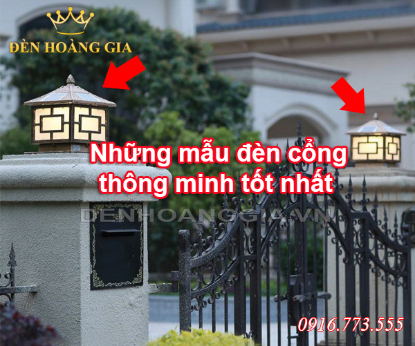 đèn cổng thông minh tối bật ngày tắt