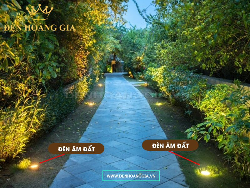 Sử dụng đèn led âm đất chiếu sáng cây xanh ngoài trời