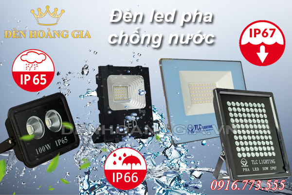 Đèn led pha chống nước hiệu quả
