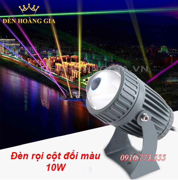 Đèn rọi cột đổi màu 10w
