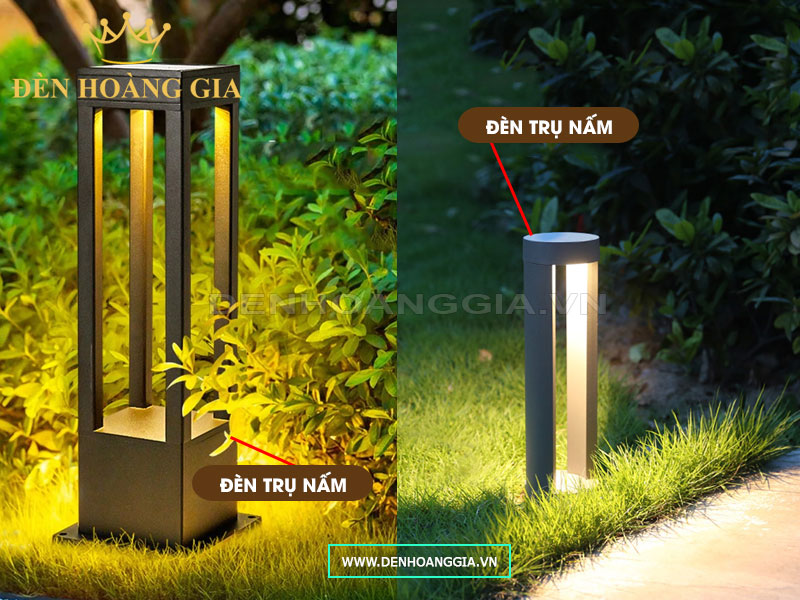 Chiếu sáng và trang trí cây xanh với đèn trụ nấm sân vườn