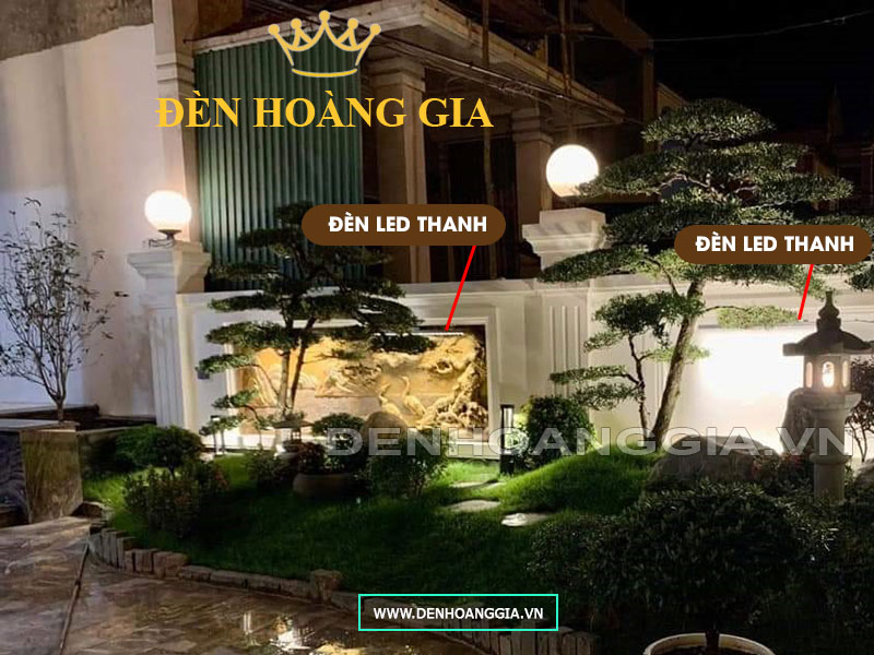 Đèn led thanh chiếu sáng và trang trí cây trồng theo hàng hiệu quả
