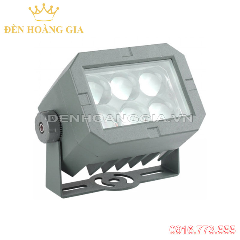 Đèn led rọi cột 18w vuông xám xanh