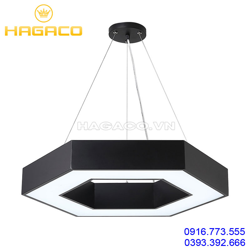 Đèn led thả văn phòng lục giác dạng viền D600
