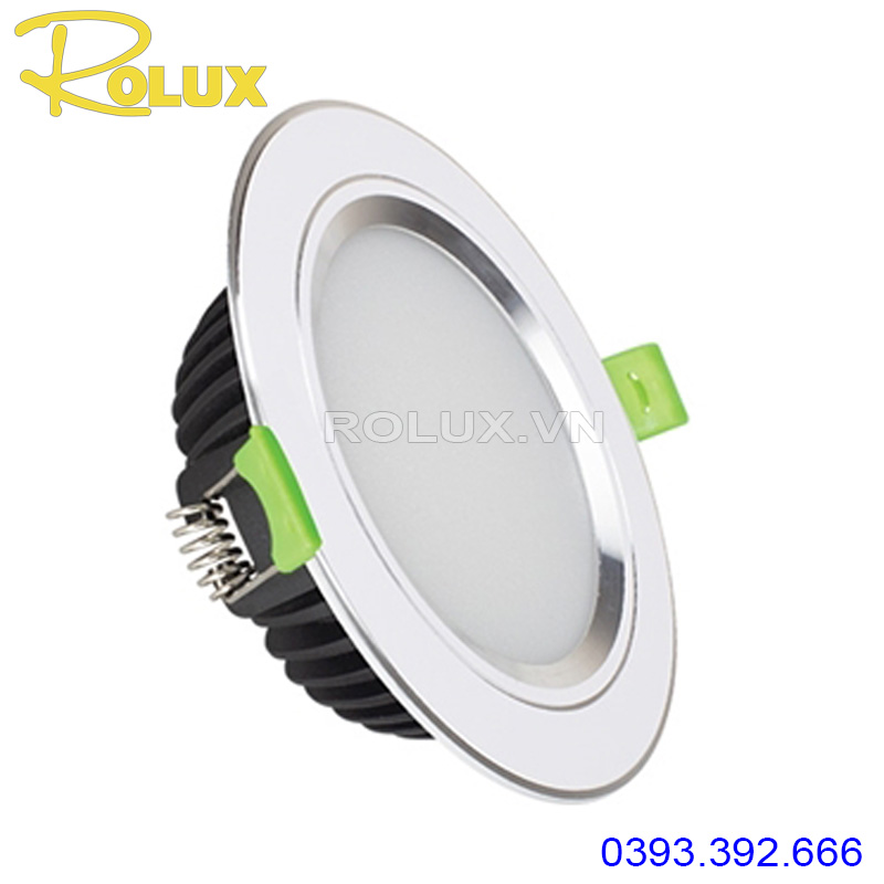 Đèn led âm trần Diamond Kingled mặt cong viền bạc 10w - Đơn sắc