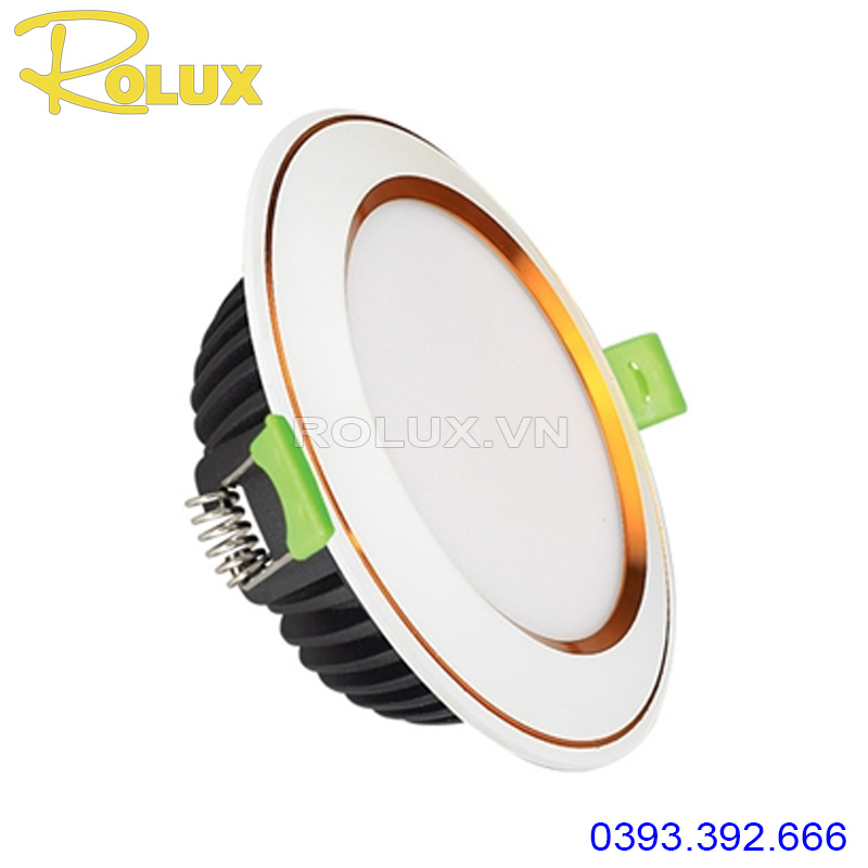 Đèn led âm trần Diamond Kingled mặt cong viền vàng 10w - Đổi màu