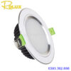 Đèn led âm trần Diamond Kingled mặt cong viền bạc 10w - Đổi màu