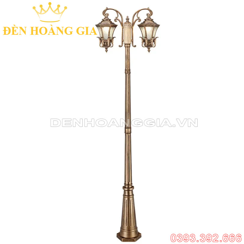Đèn led trụ sân vườn cao 2 bóng Rolux-TSV2B01