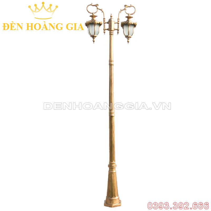 Đèn led trụ sân vườn cao 2 bóng Rolux-TSV2B02