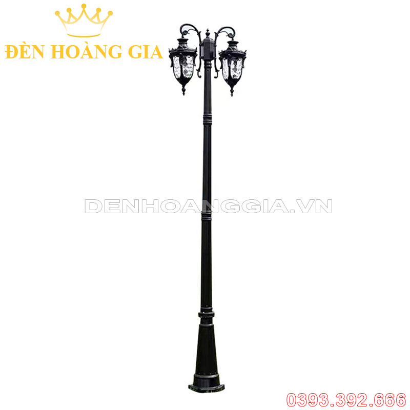 Đèn led trụ sân vườn cao 2 bóng Rolux-TSV2B03