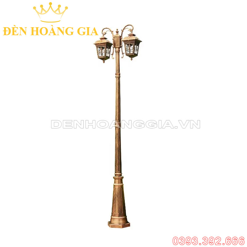 Đèn led trụ sân vườn cao 2 bóng Rolux-TSV2B06