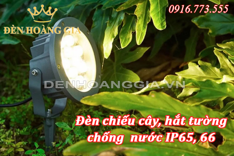 Đèn chiếu cây hắt tường chống nước IP65, 66