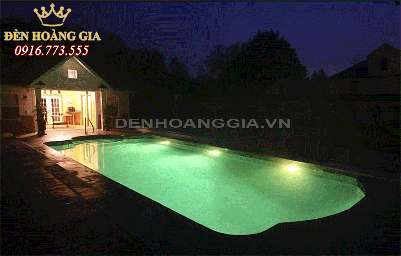 Đèn âm nước hồ bơi đổi màu