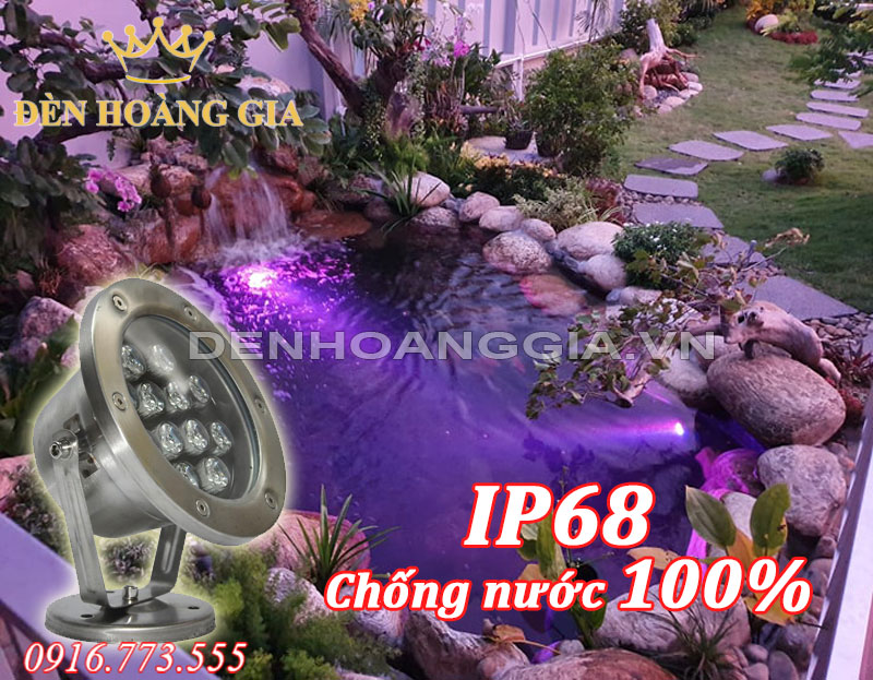 Đèn lắp dưới nước IP68 chống nước 100%